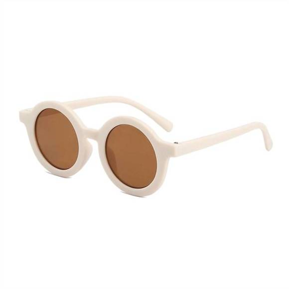 NEW OMAMIMINI kids' round sunglasses in cream - Picture 1 of 2